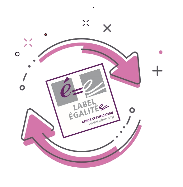 Logo du label Egalité certifié par AFNOR délivré à la Banque Populaire Auvergne Rhône Alpes